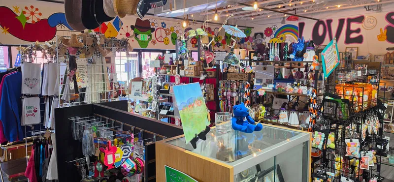 Curated vintage collections on display